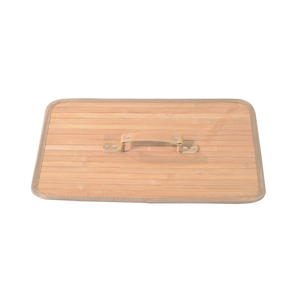 Cesta Portabiancheria 40x30x60 cm in Bambù con Coperchio e Fodera Rimovibile