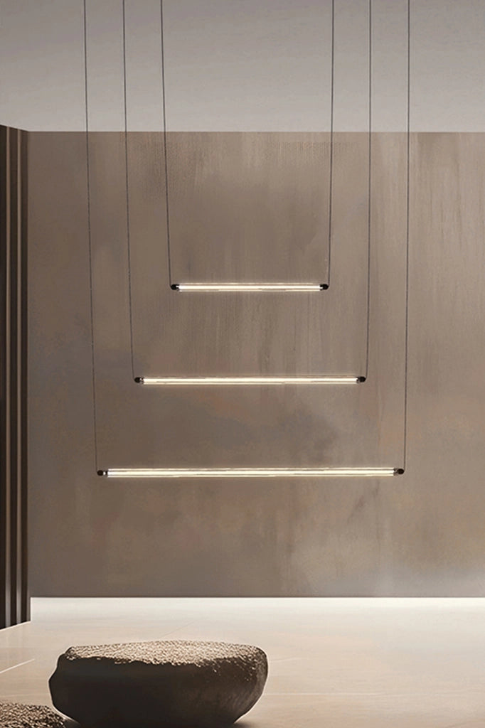 LUMINA 600 1L Sospensione orizzontale nera 12W 2700K DALI