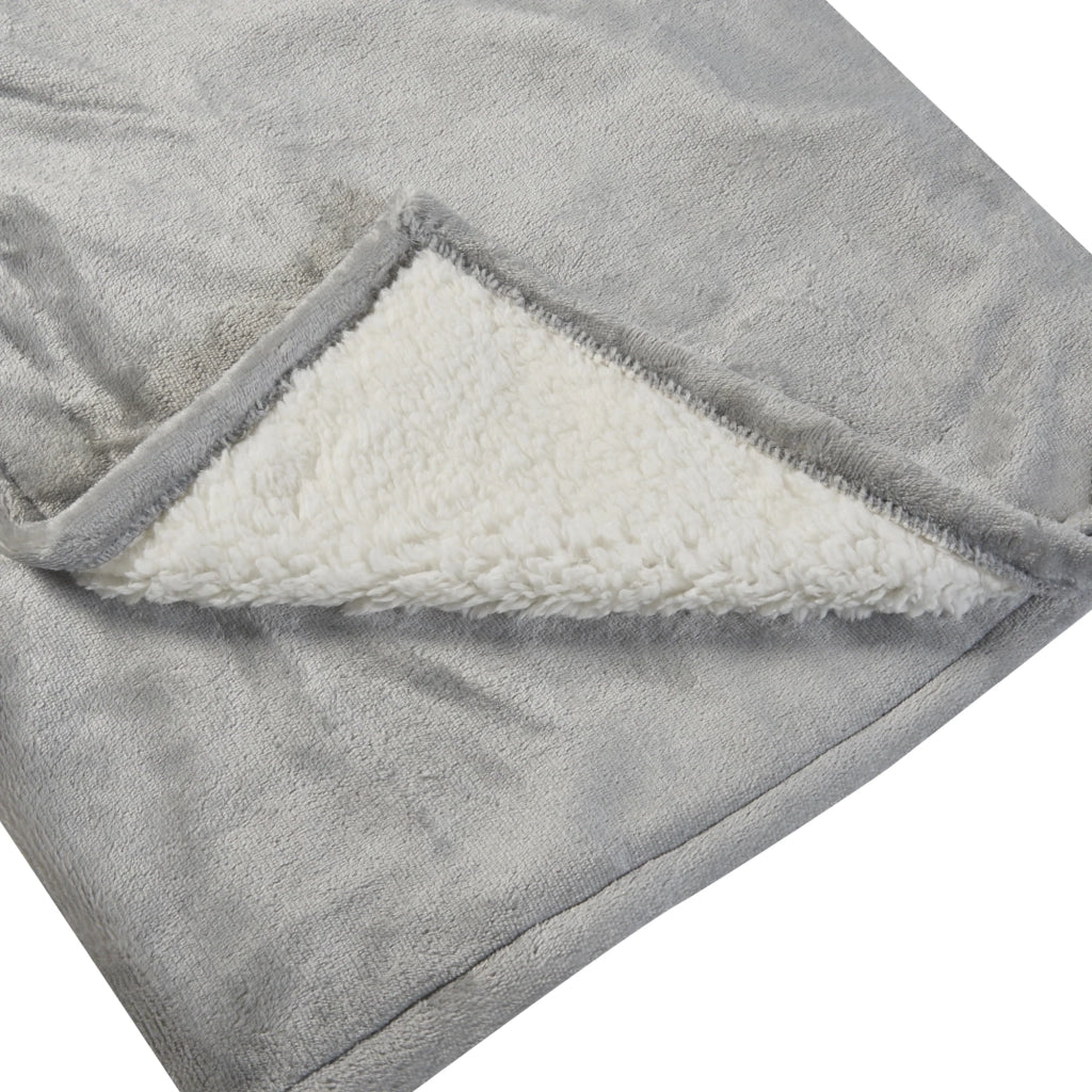 Coperta elettrica riscaldata 120 watt camera da letto 180 x 130 cm grigio chiaro 03_0009330