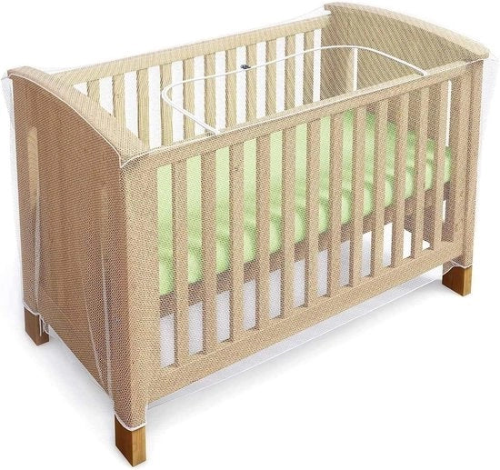 Parasole per lettini - Rete insetticida contro zanzare - Accesso rapido - Illuminato - Sicurezza per il tuo bambino - Adatto per lettini - 150x85 cm