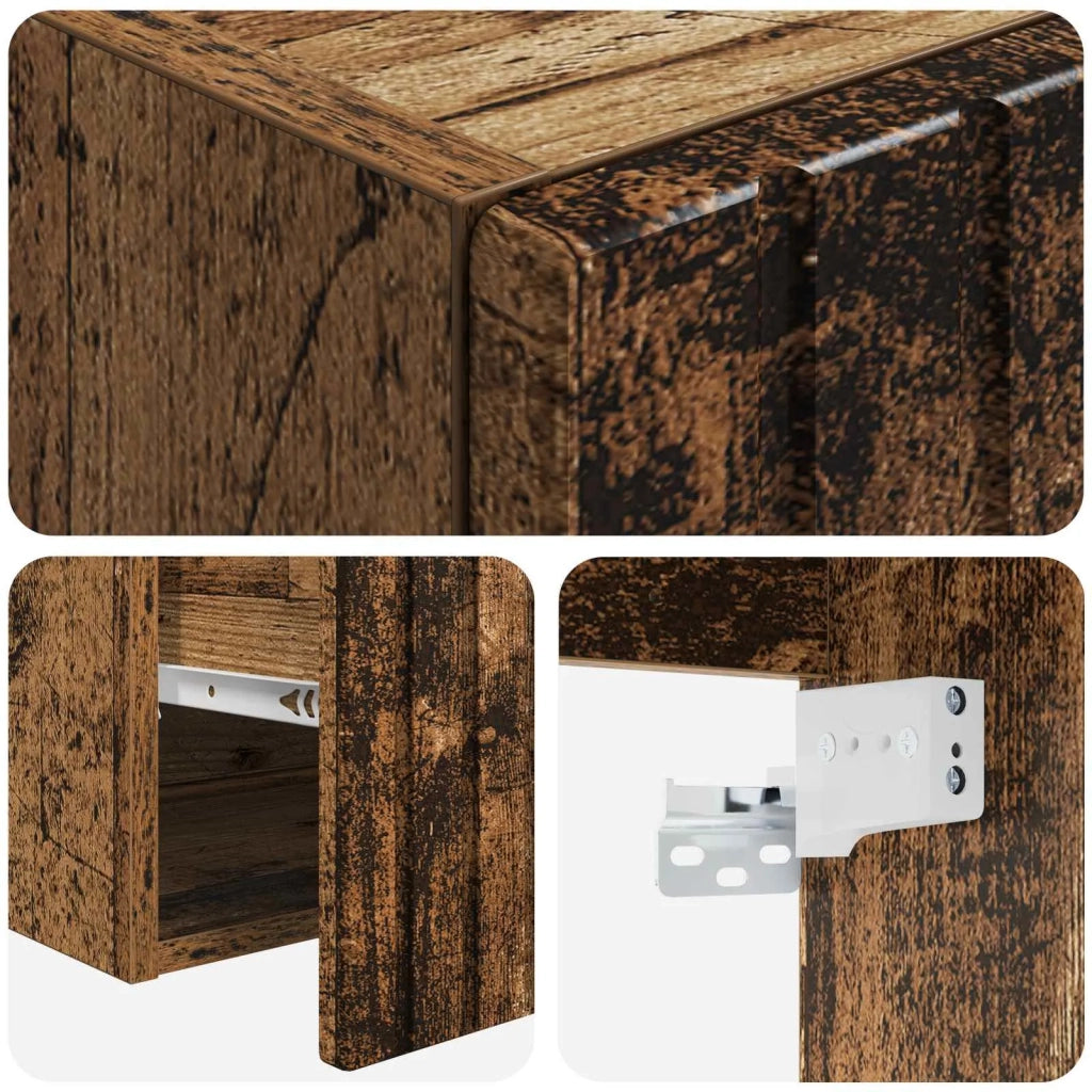 Set di Armadi da Bagno 3 pz Legno antico 49 x 44,5 x 65 cm 3405755