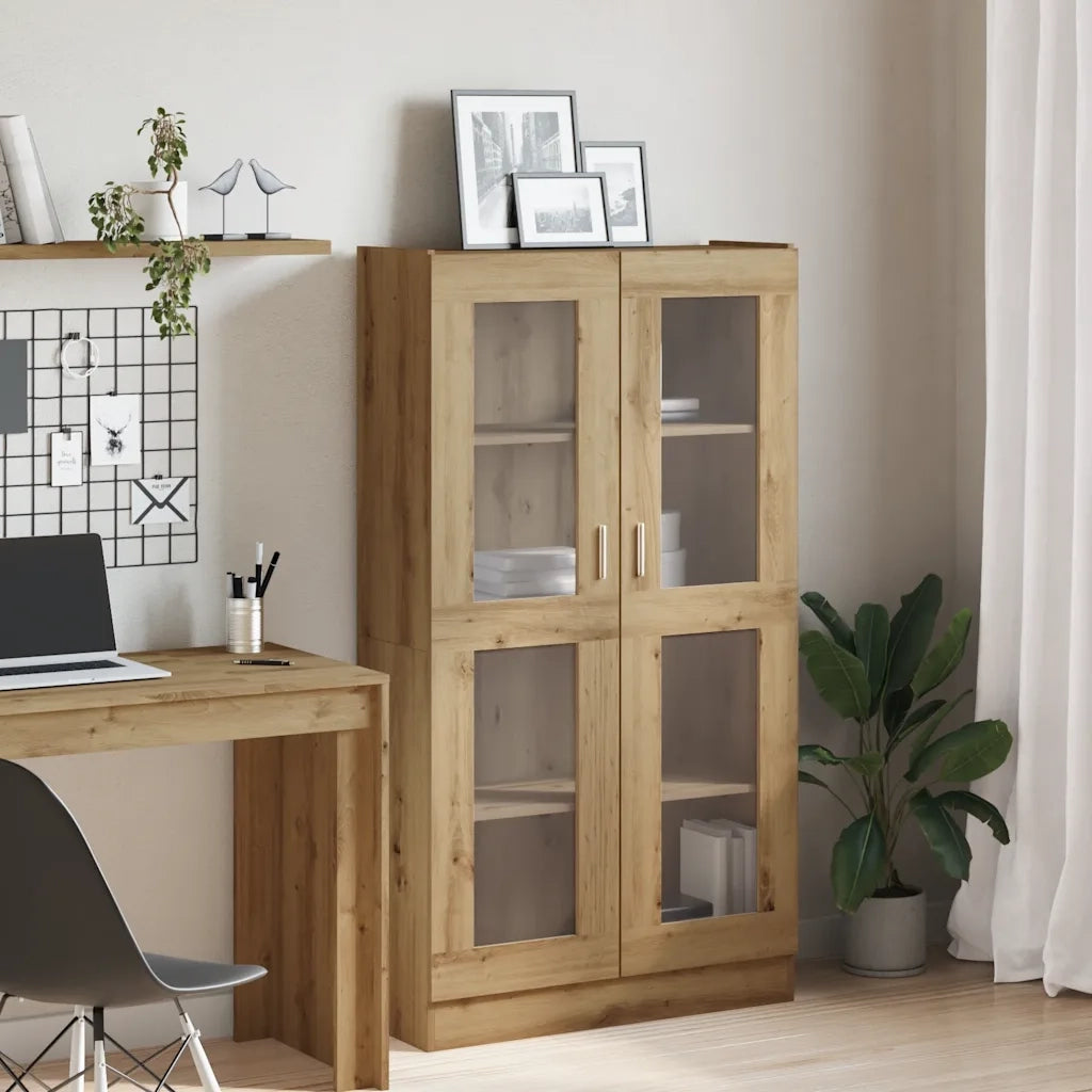 vidaXL Credenza Alta Rovere Artigianale 82,5x30,5x150 cm in Truciolato