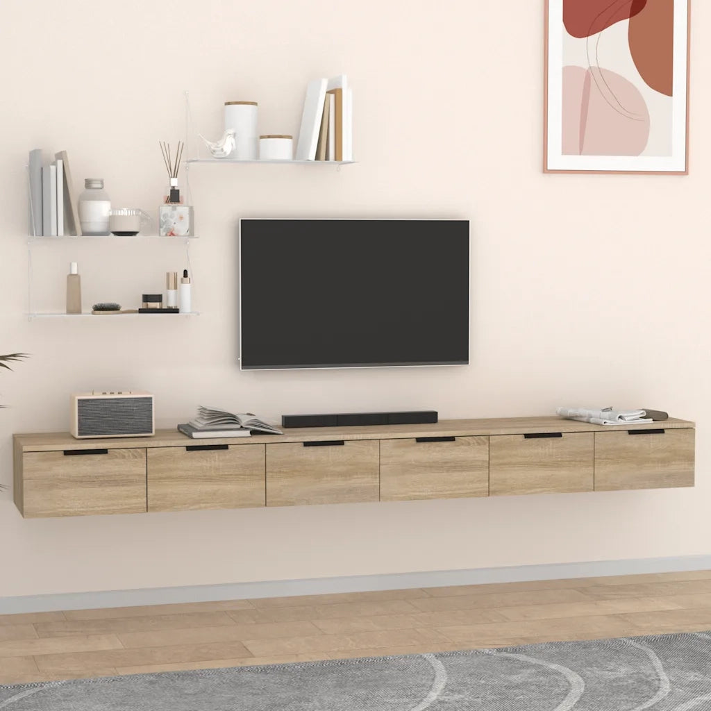 Mobili Muro 2 pz Rovere Sonoma 102x30x20cm in Legno Multistrato 3115902
