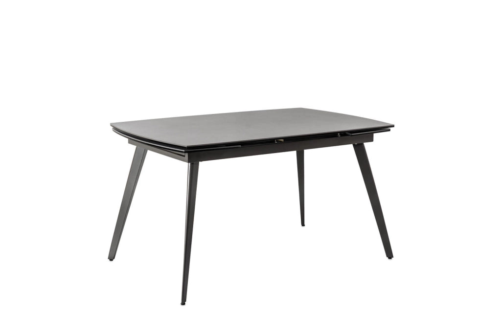 Tavolo allungabile con top in ceramica grigio antracite 140/170/200x90x76h cm