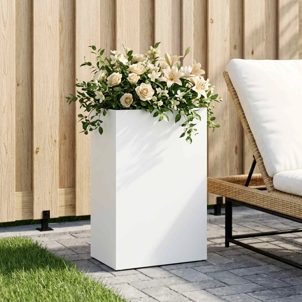 Vaso da giardino Bianco 50 x 30 x 75 cm 8005542