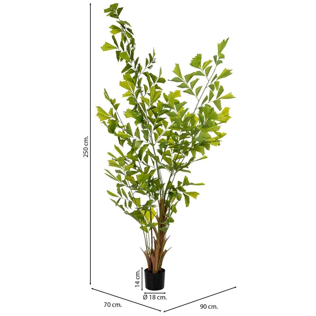 Artificiale decorativo Caryota ochlandra verde 90x70x250