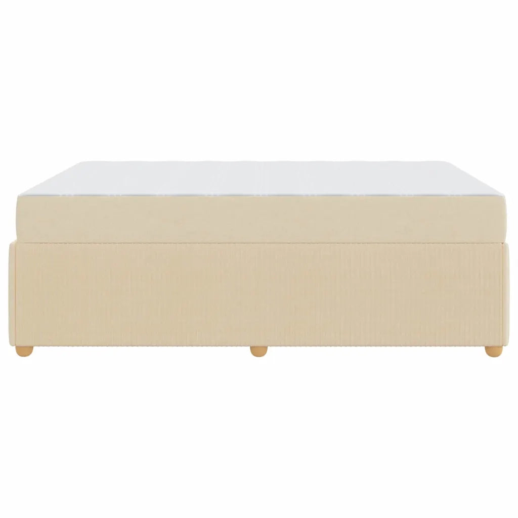 Struttura del letto con materasso Crema 140 x 200 cm Tessuto 3398397