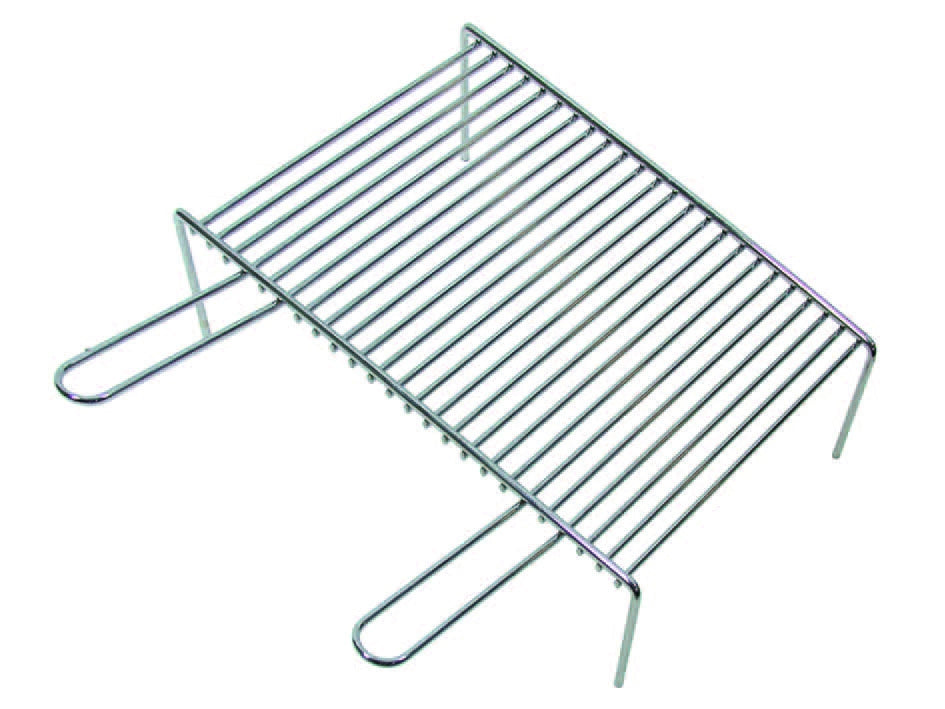 GRIGLIA PESANTE CON PIEDI 2 MANICI  cm.70x33x9h.    LAPILLO