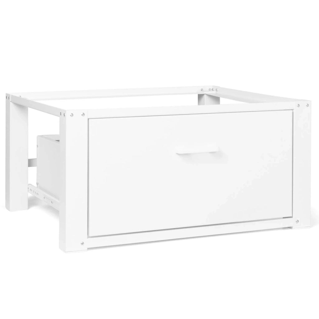 IDMarket - Supporto per lavatrice 63 x 54 cm con piedistallo e cassetto in metallo