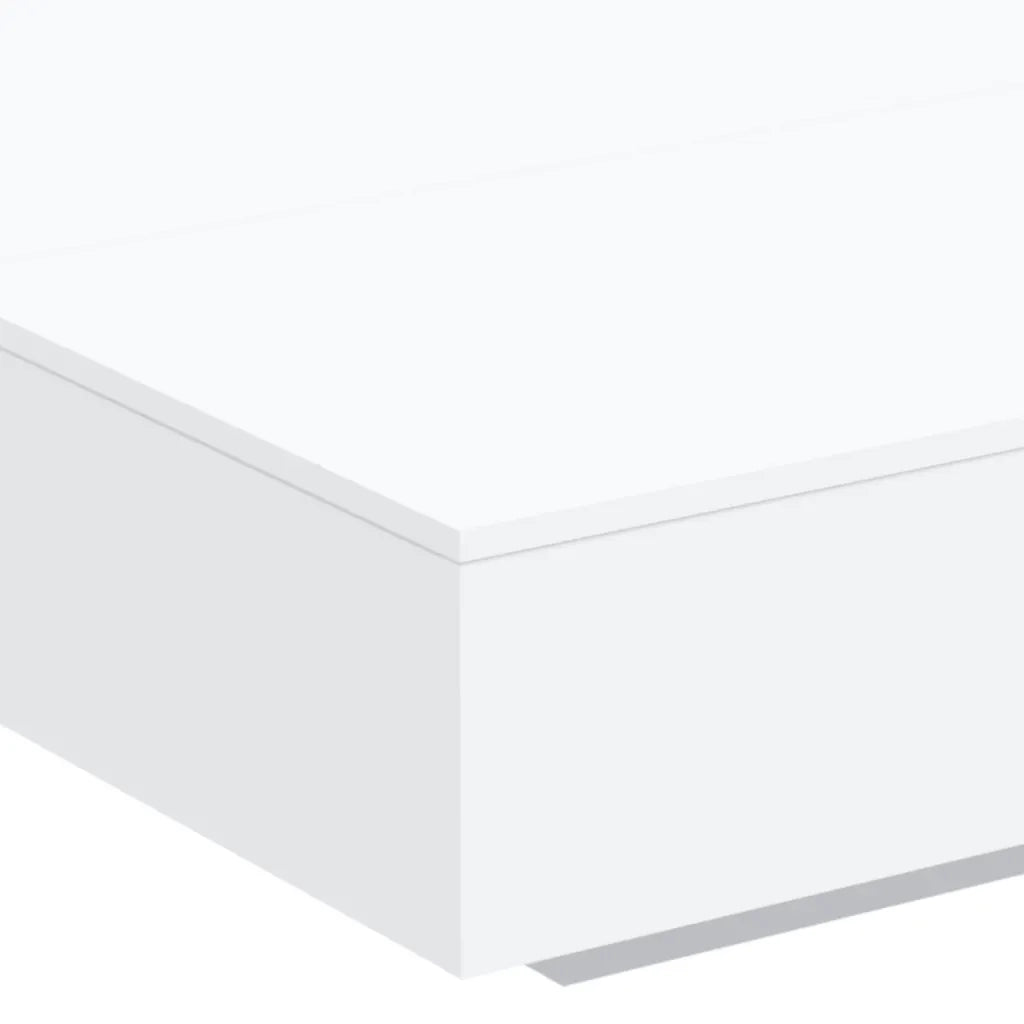 Tavolino da salotto | Tavolino da caff¨¨ | Tavolino da Soggiorno Bianco 100x100x31 cm in Legno Multistrato