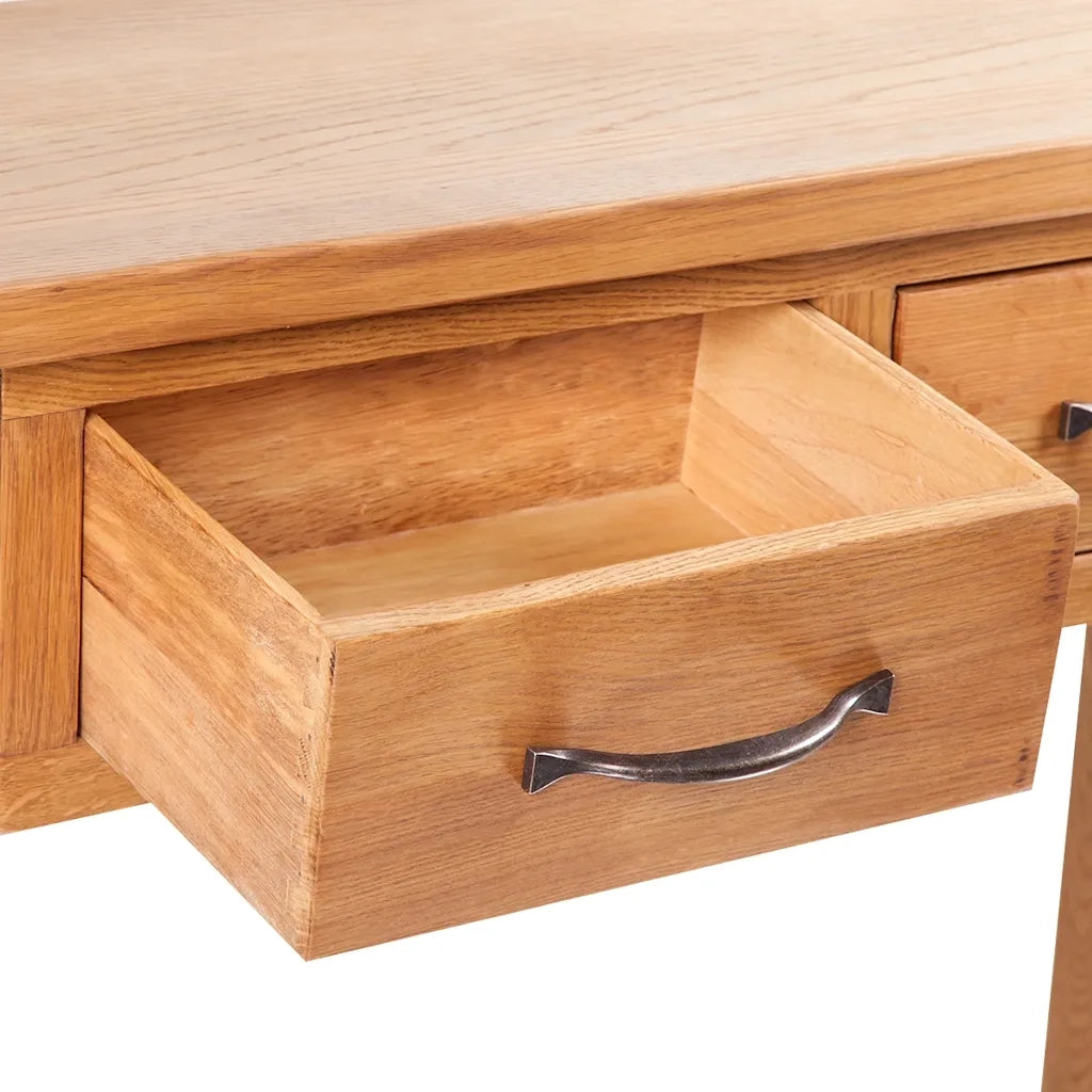 Tavolo Consolle | Tavolo d'Ingresso con 2 Cassetti 83x30x73cm in Massello di Rovere