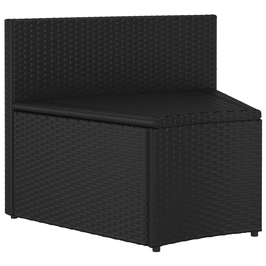 Set di mobili da giardino mobili da esterno 6 pezzi con cuscini resina intrecciata nera 02_0016914
