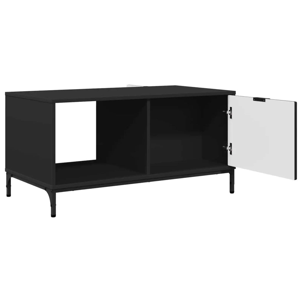 Tavolino da salotto con cassetto Rovere Nero 90 x 49 x 46 cm 883445