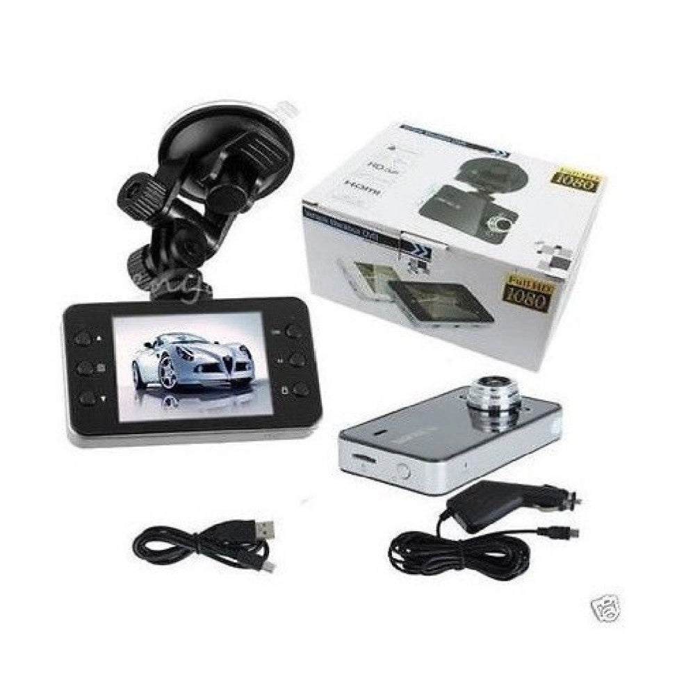 Trade Shop - Videocamera Dvr Per Auto Full Hd 1080 Vehicle Blackbox Con Supporto Per Auto -