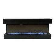 Tempo Style - Camino elettrico a parete e da incasso ALARO PLUS | Stufa ventilata da 750W/1500W a basso consumo, (Nero, 128cm)