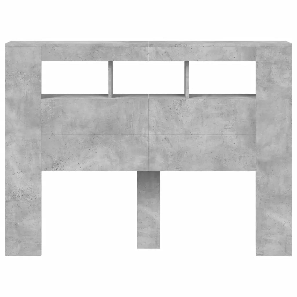 Testiera LED Grigio Cemento 140x18,5x103,5 cm Legno Multistrato 837347