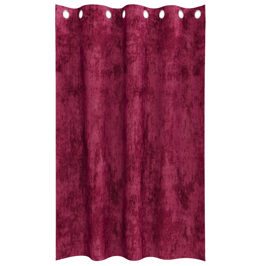 Tende di velluto 2 pz con occhielli Rosso borgogna 175x140 cm