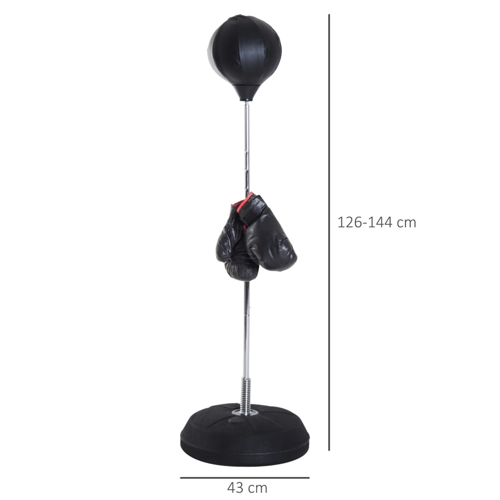 Set da boxe per bambini con punching ball ¨C zephmum ¨C 126-144cm, nero