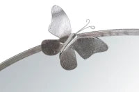 Specchio Farfalle Round Silver Cm Ø 91X3X94