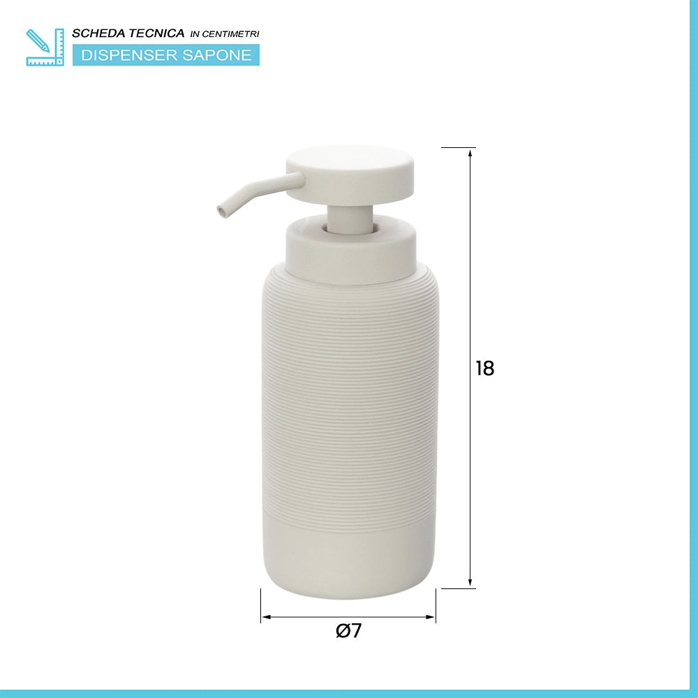 Dispenser sapone liquido in poliresina crema Marica