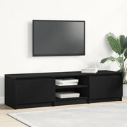 Mobile TV Rovere Nero 140x40x36 cm in Legno Multistrato 862440