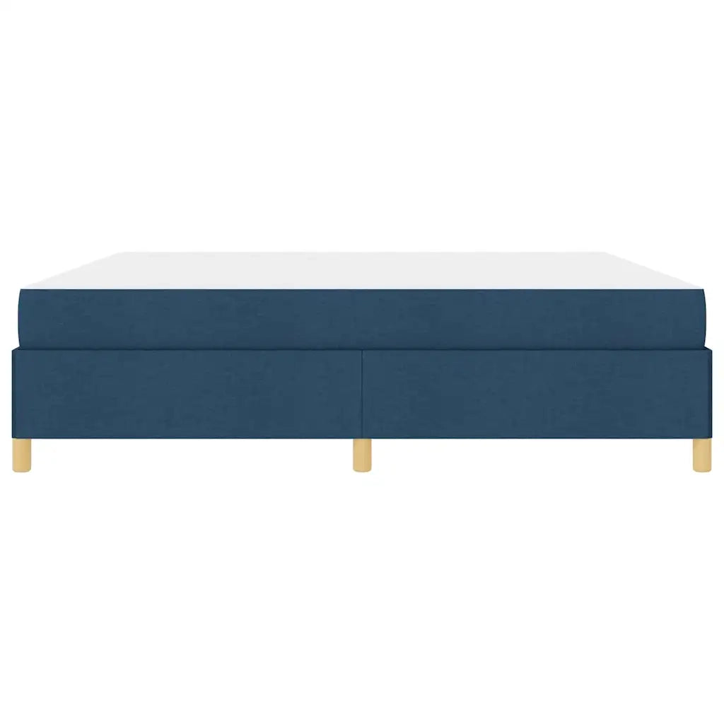 vidaXL Letto a molle Blu e blu scuro e bianco 200 x 200 cm Tessuto