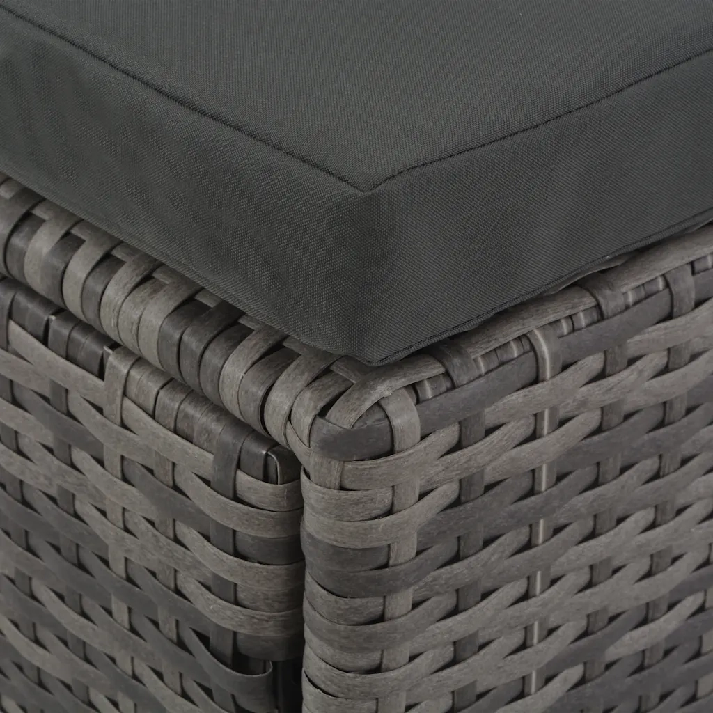Set Divani da Giardino 4 pz con Cuscini in Polyrattan Grigio cod mxl 75920