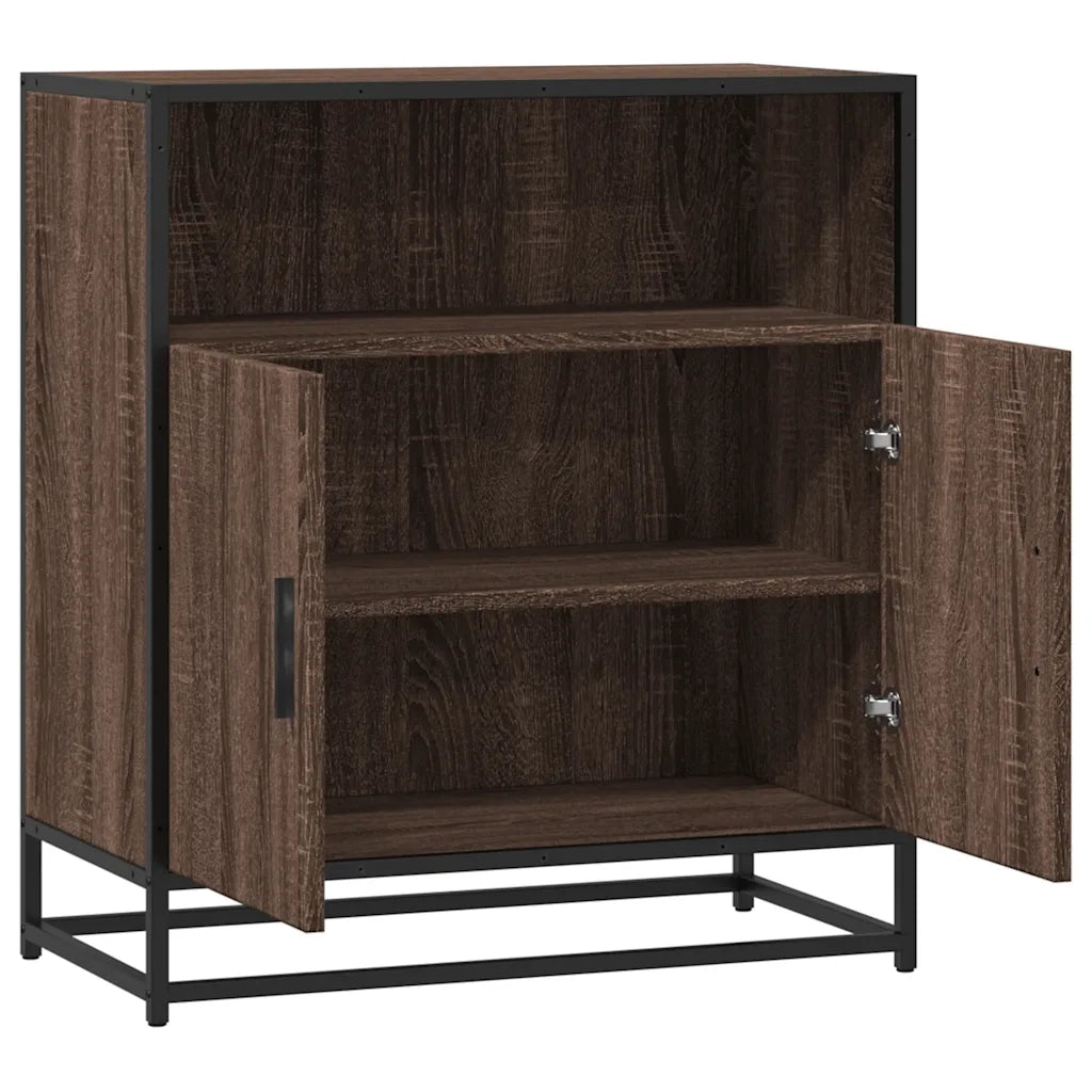 Credenza Rovere Marrone 68x35x76 cm in Legno Multistrato 849003