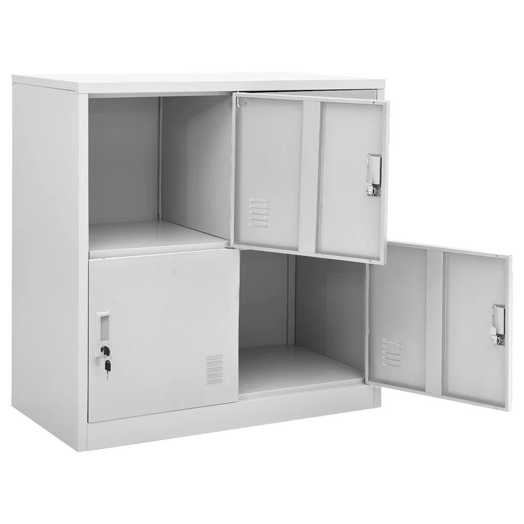 Armadietti con Chiave 5 pz Grigio Chiaro 90x45x92,5 cm Acciaio cod mxl 39939