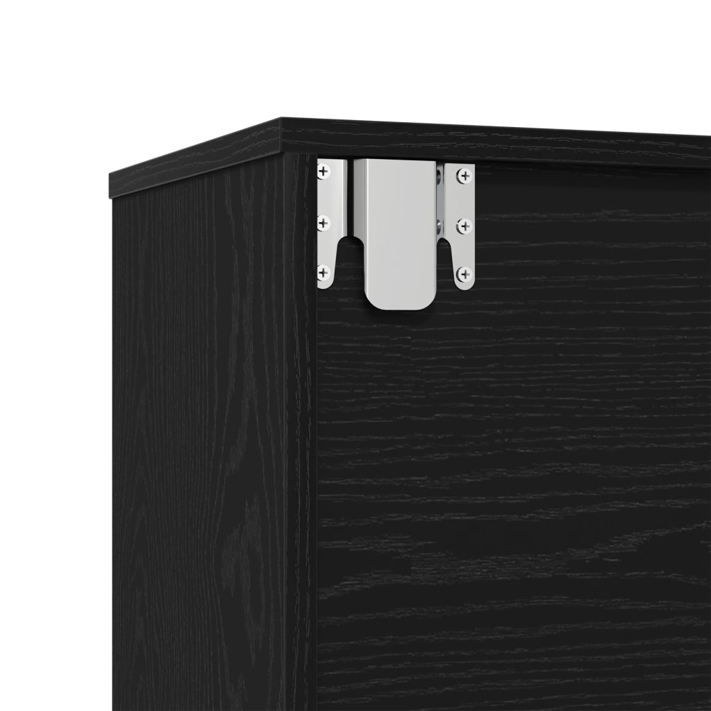 Librerie 3 pz Nero Rovere 36x30x143 cm Legno ingegnerizzato