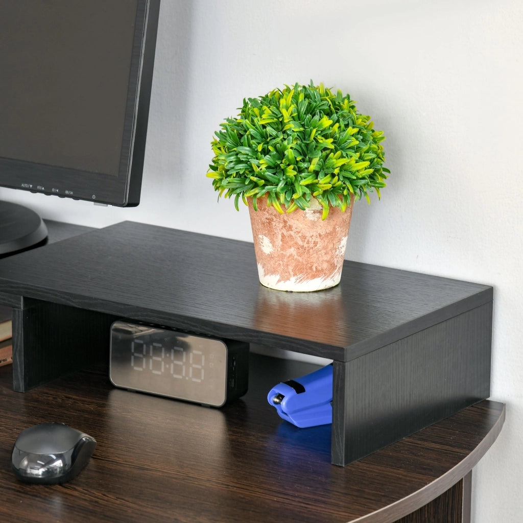 Supporto Monitor 80-117x23,5x10 cm in MDF Nero