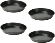 Set di 4 Piastre Rotonde per Pizza e Quiche Ø 28 cm, Smalto Antiaderente
