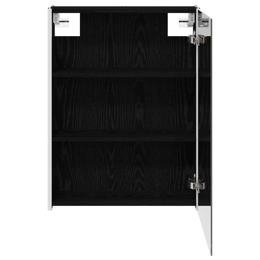 Mobiletto per specchio da bagno Rovere Nero 53,5 x 15,5 x 70 cm