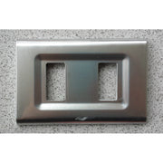 Trade Shop - Placchette Placche In Abs Serie Magic Elite Bticino Compatibili Color Copriprese - Argetno Lucido -3 Fori     -