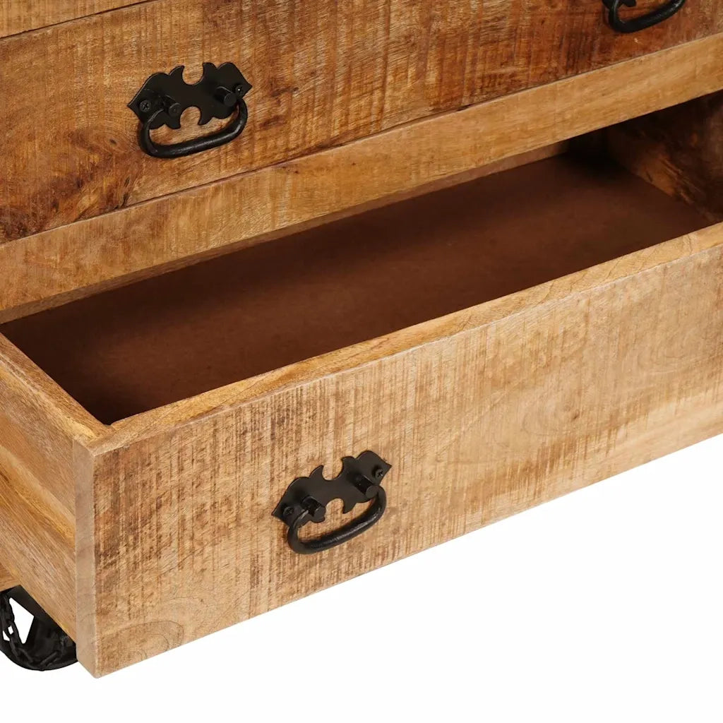 Mobile laterale Marrone 70 x 38 x 63 cm legno massello di mango 4104601