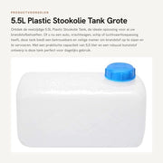 Contenitore di Olio 5,5L Grande Capacità - Serbatoio in Plastica - Tanica di Carburante - Auto/Trattori/Navi - Leggero - 28,5x14x14cm - Tanica di Carburante