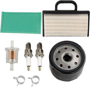 Filtro dell'aria 691035 Filtro del combustibile 696854 Filtro dell'olio Accendispiaggia compatibile con Briggs & Stratton Intek Extended Life Series V-Twin 18-26 HP Motocutrice