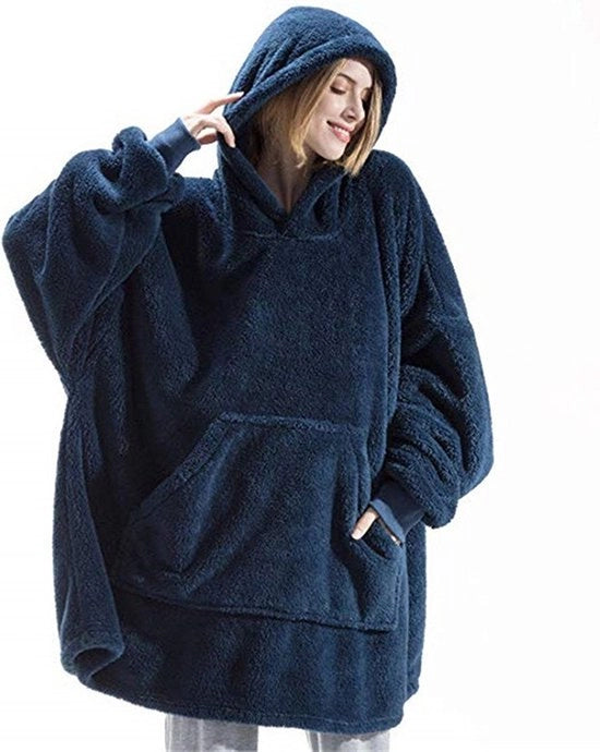 Pantaloni da casa con cappuccio e coperta - Cappuccio caldo e morbido - Coperta con cappuccio e imbottitura soffice - Cappuccio da casa con maniche e tasche - Coperta con cappuccio per adulti, uomini, donne e adolescenti