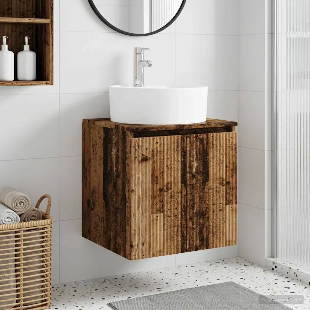 Mobile Lavabo da Parete Legno antico 49,5 x 44,5 x 65 cm 890440