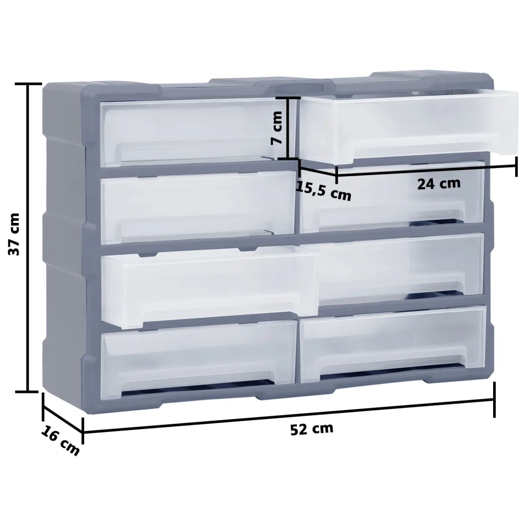 Mobile Contenitore con 8 Cassetti Grandi 52x16x37 cm CFW1808968