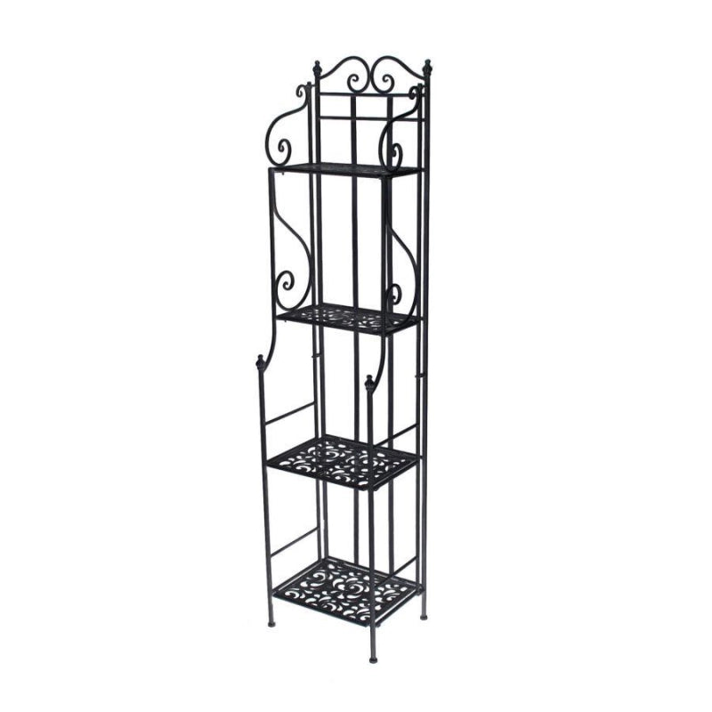 Scaffale metallo jessica nero 4p stretto cm 35x29h158