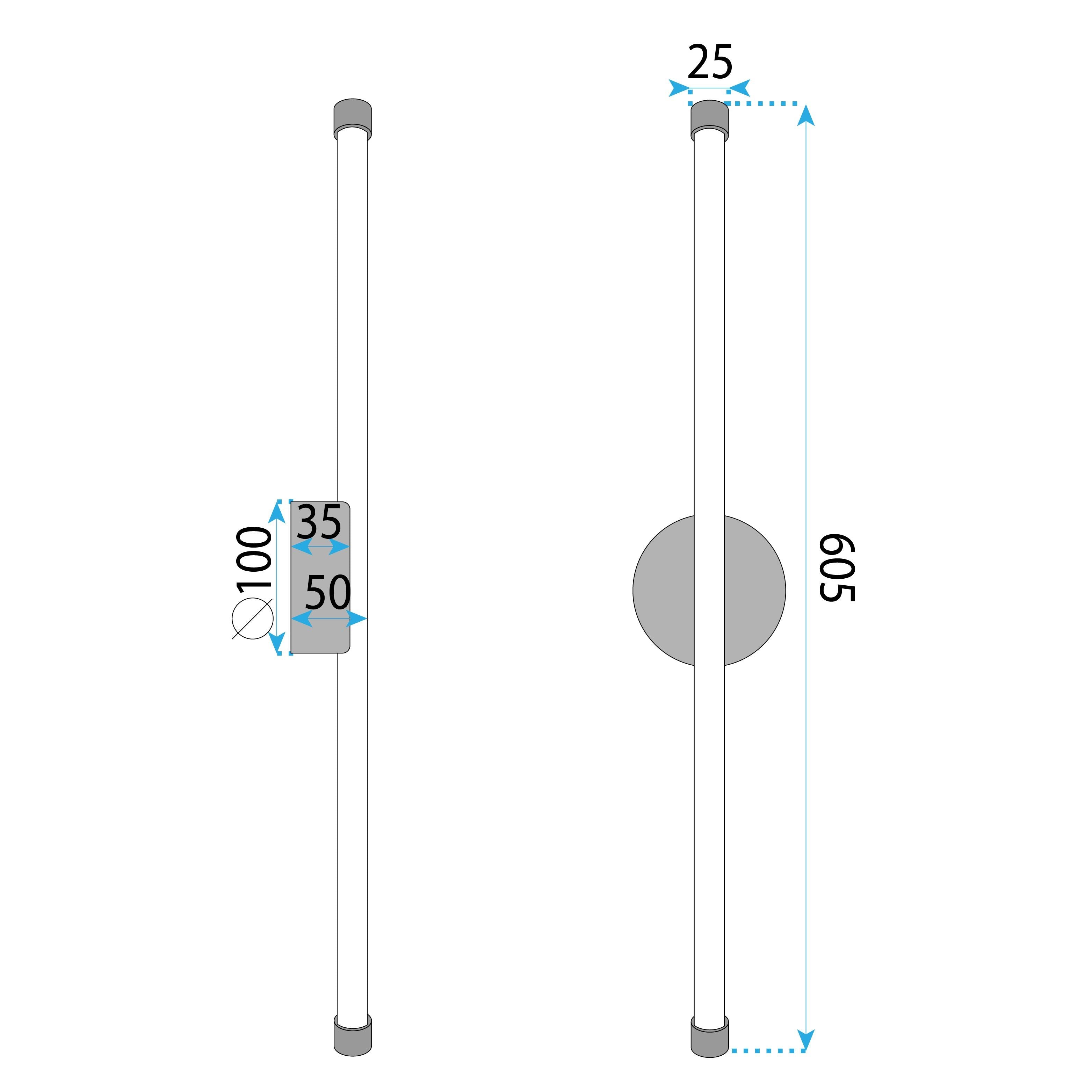 Applique Da Parete Led Lhj069-w Black