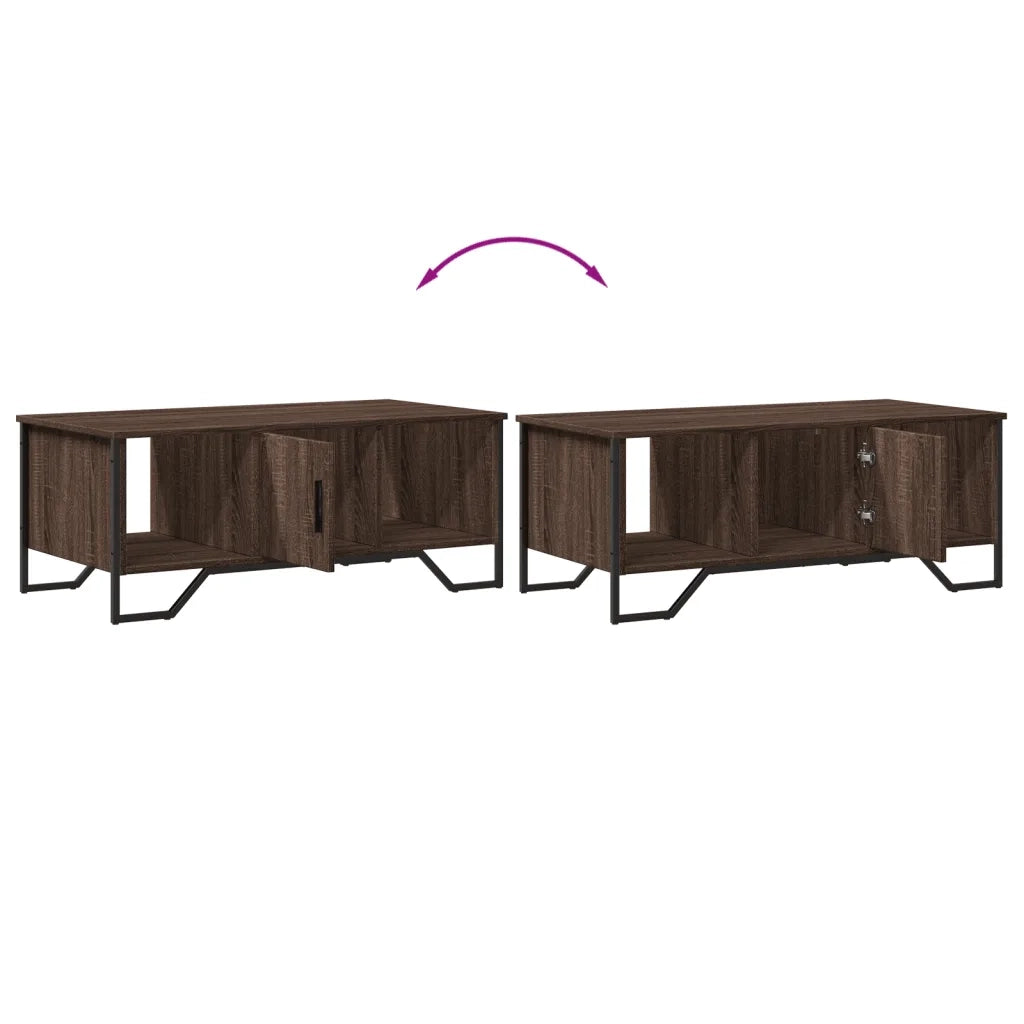Tavolino Salotto Rovere Marrone 100x51x40 cm Legno Multistrato 848493