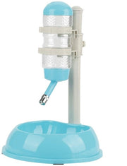 Dispensatore d'acqua automatico - Regolabile in altezza - 2-in-1 contenitore d'acqua - Adatto per gatti/cani - Ideale per campeggiare/picnic - Bacino per animali