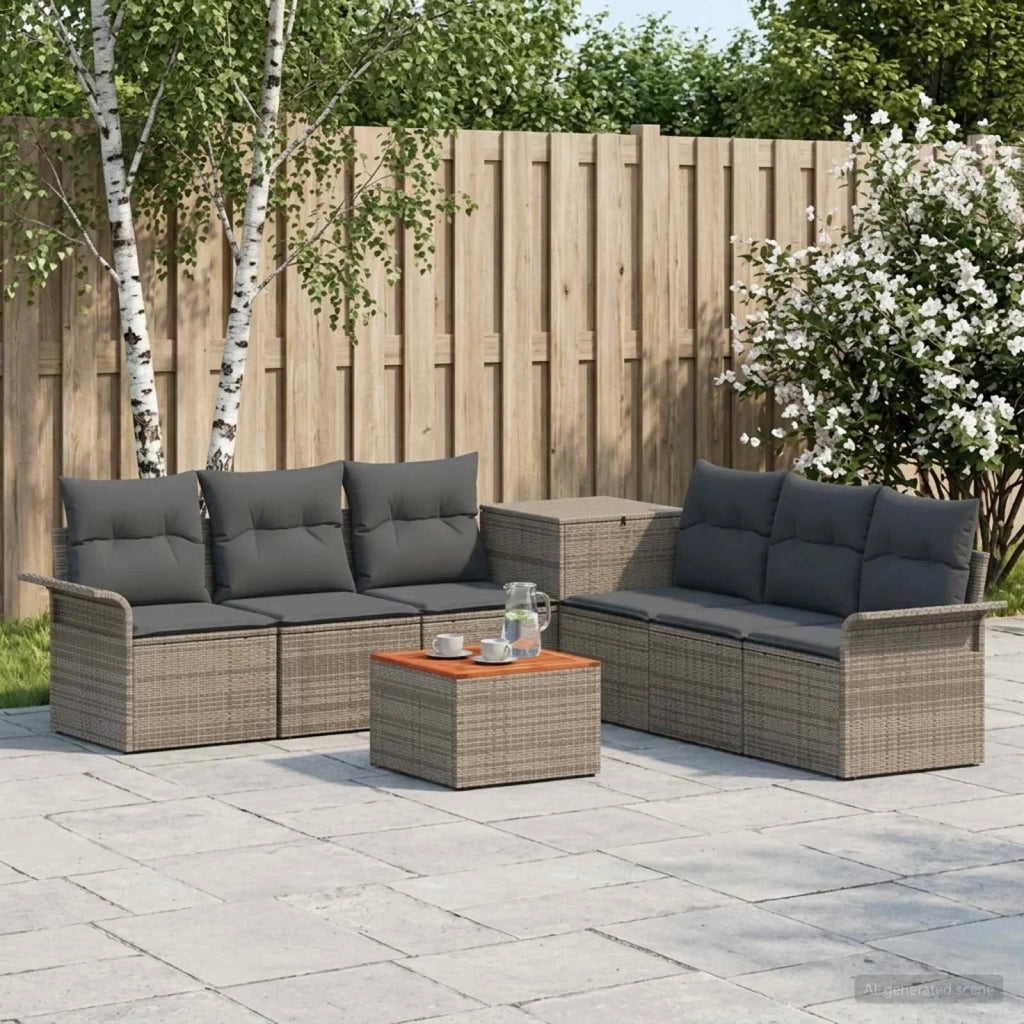 Set di divani 8 pz Grigio e Grigio Scuro 3448010