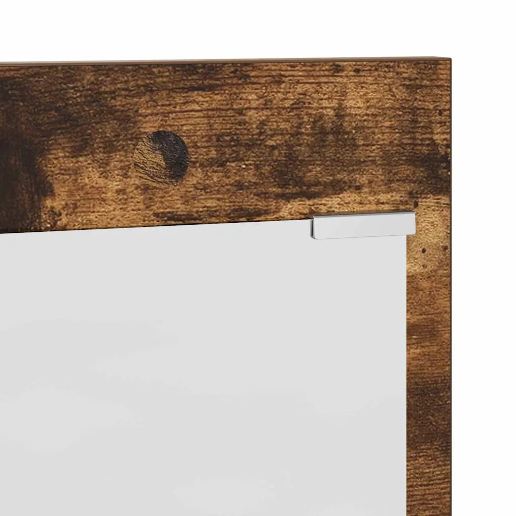 Appendiabiti a muro con lo scaffale Rovere fum¨¦ 90 x 10 x 50 cm CFW8162690