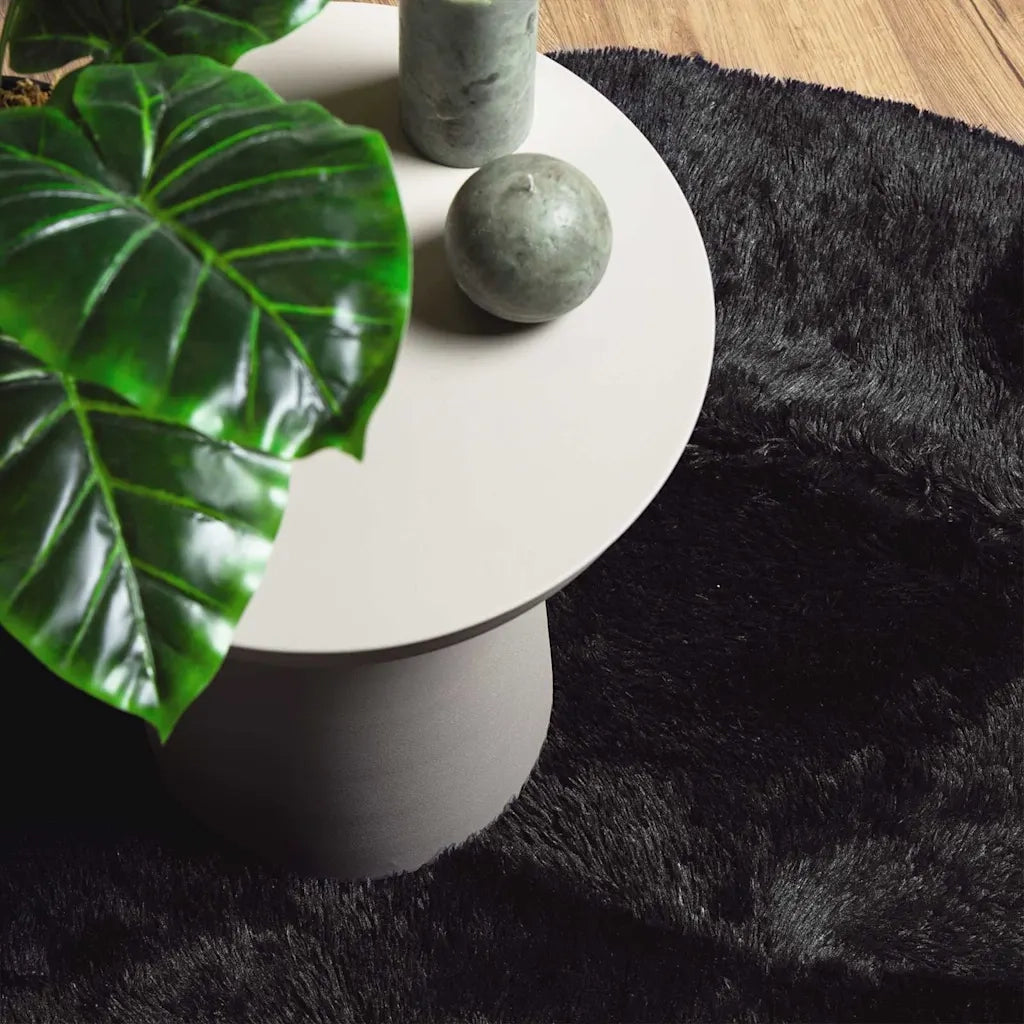Tappeto del soggiorno | Tappeto Shaggy a Pelo Lungo NAVARRA Nero 200x200 cm poliestere