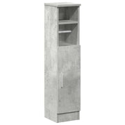 Mobile da Bagno | Armadio da bagno con Portarotolo Grigio Cemento 20,5x22x90 cm