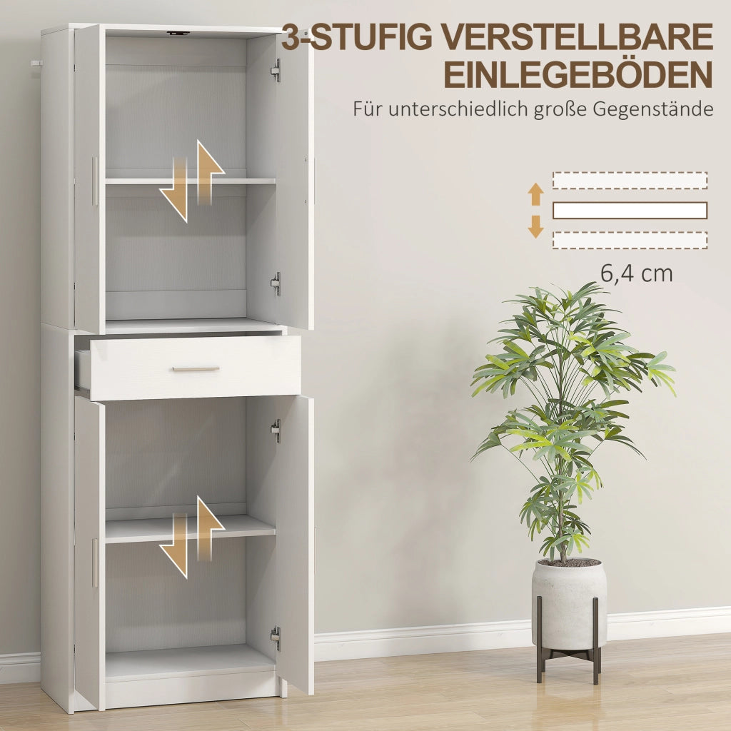 Mobile cucina 3 ripiani regolabili ¨C Xylo ¨C Truciolare MDF bianco salvaspazio