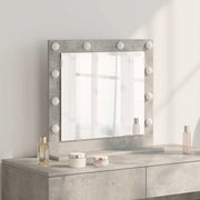 Specchio da Vanità Rettangolare Grigio cemento 60 x 55 x 18 cm 868288
